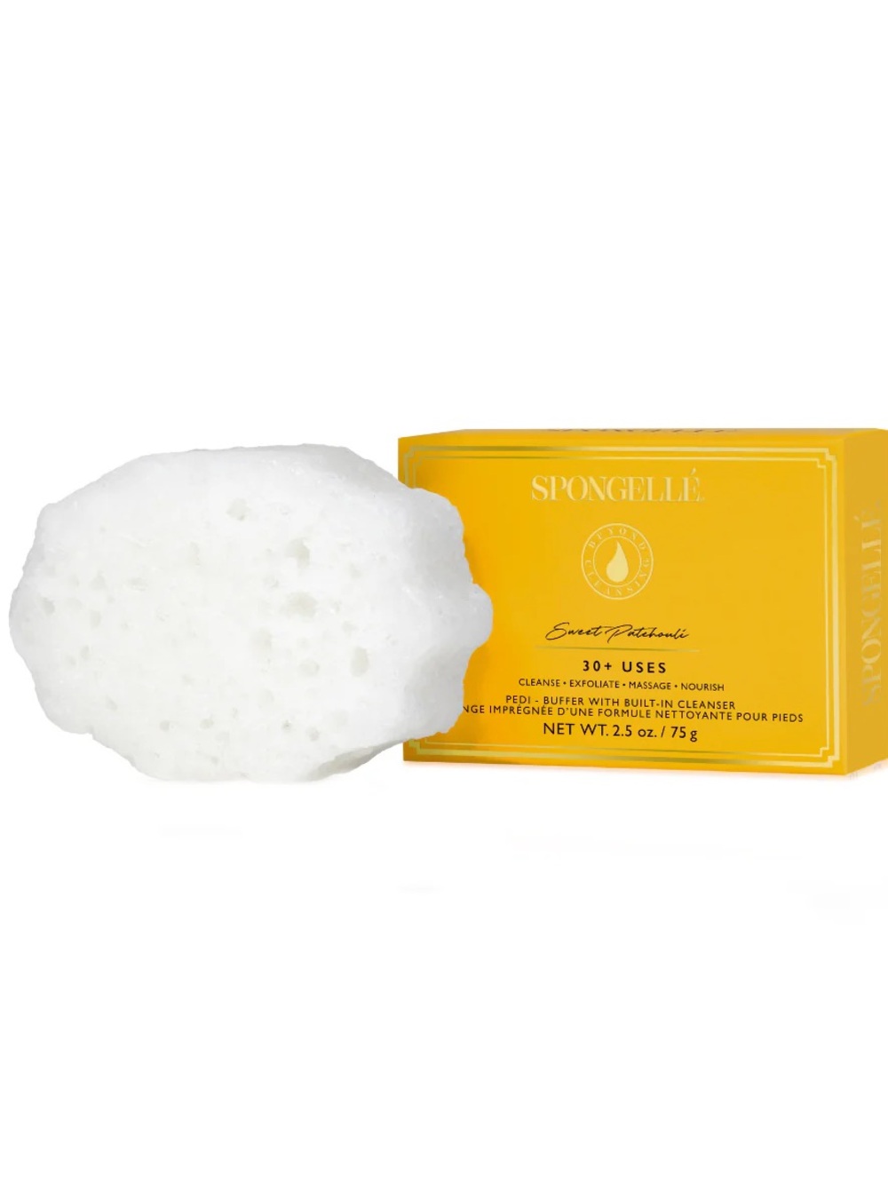 Spongelle Pedi Buffer in Sweet Patchouli Cleanse Exfoliate Massage Nourish